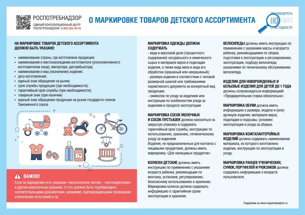 О маркировке товаров детского ассортимента